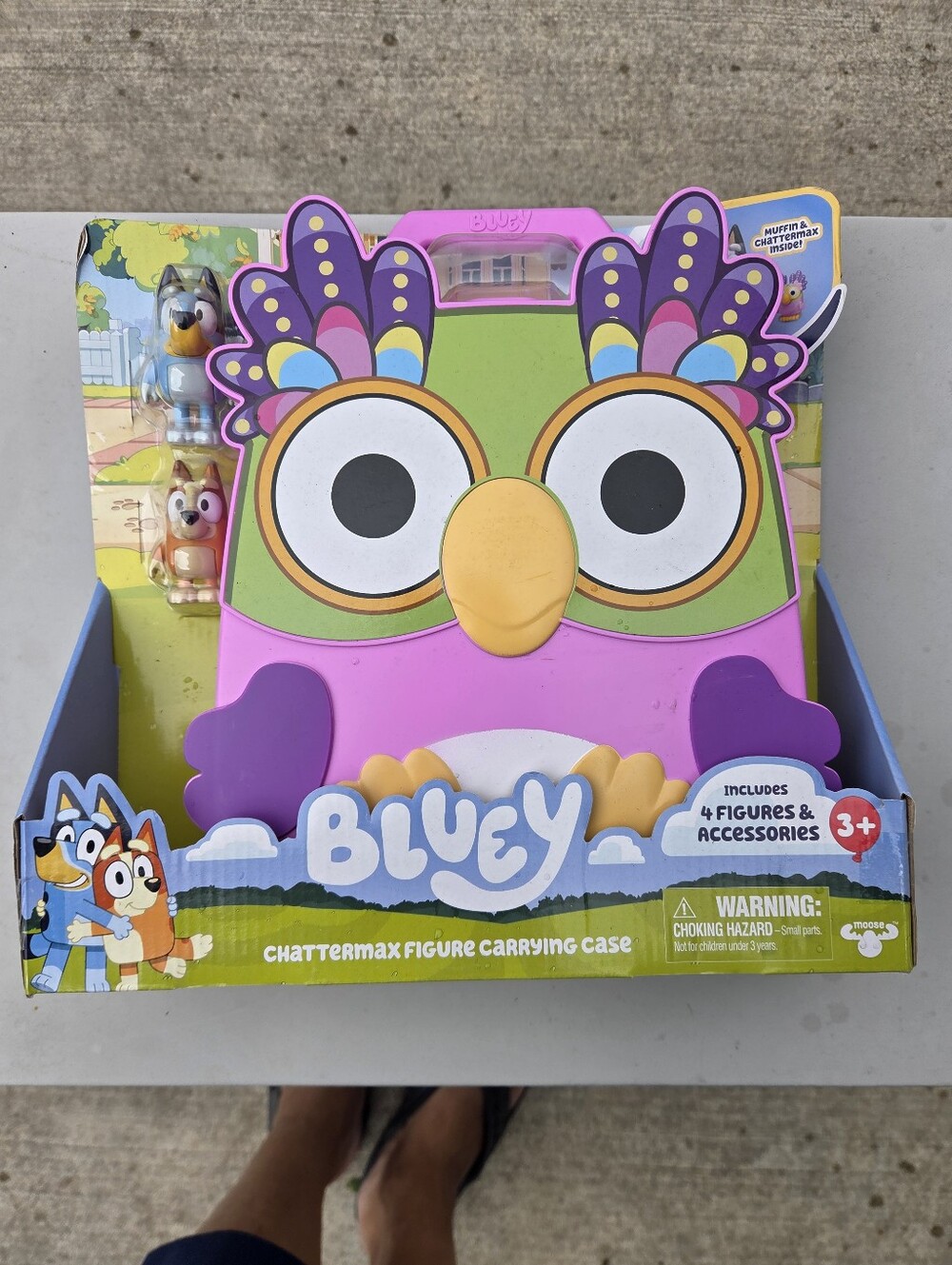 Bluey Figure Carrying Case - Pink & Green